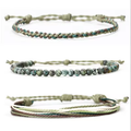 Weave Bracelet - Moss Green